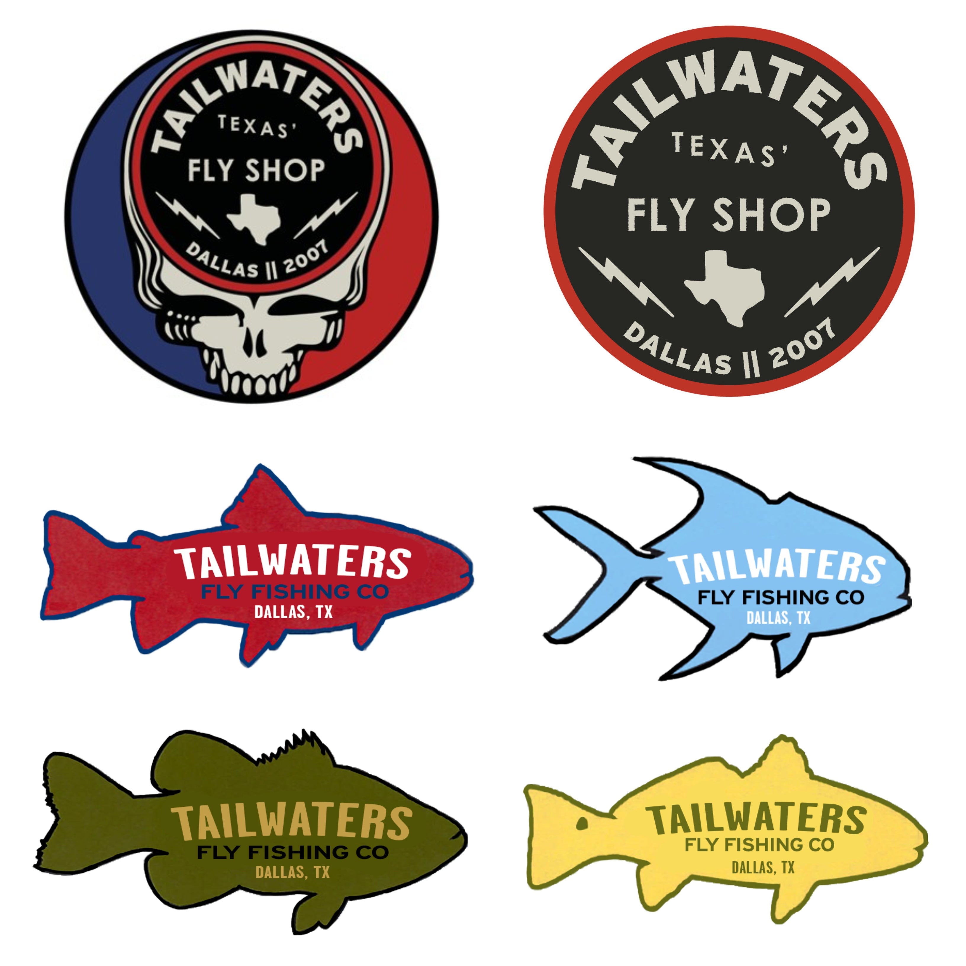 Tailwaters Fly Fishing Sticker Pack