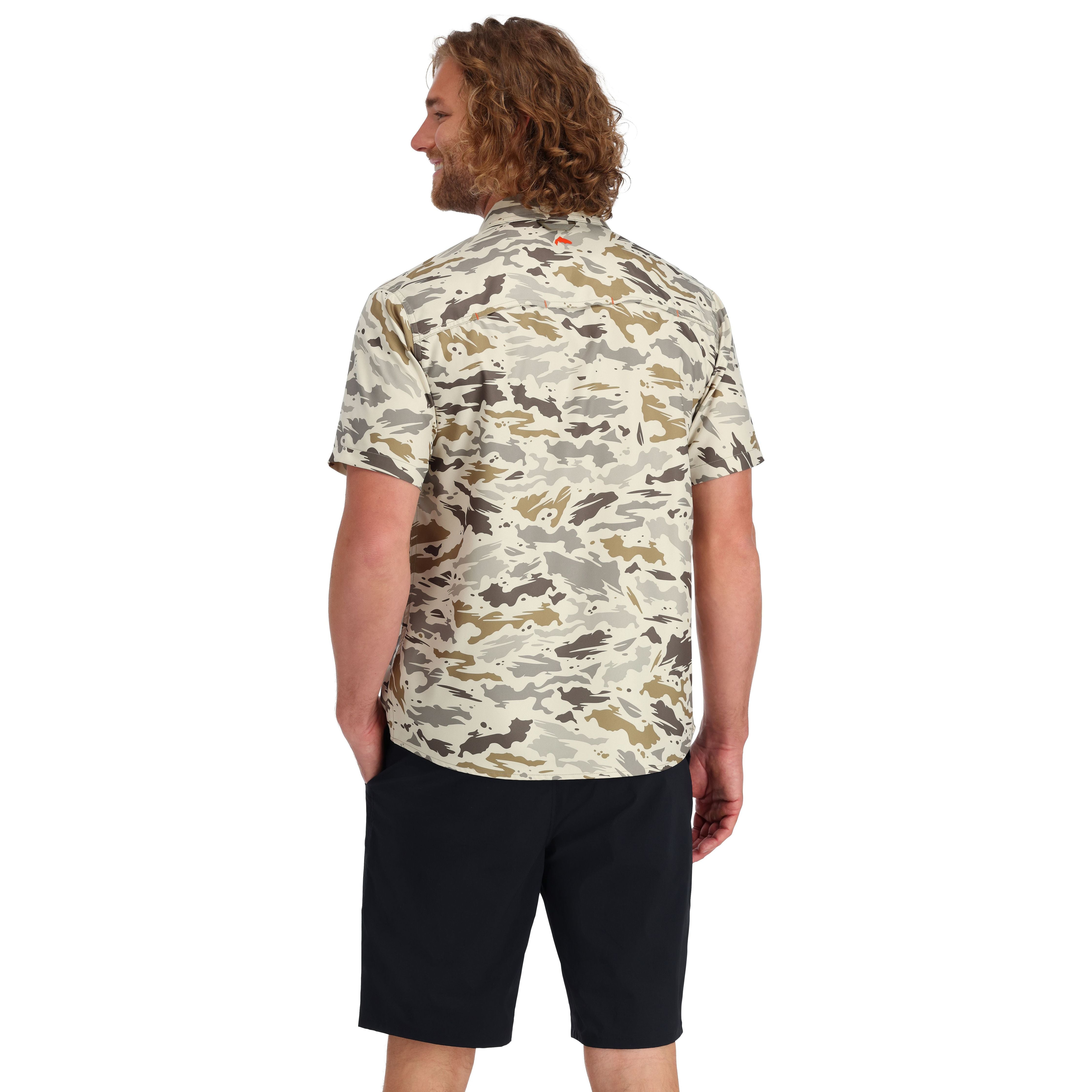 Simms Challenger SS Shirt Ghost Camo Stone Image 03