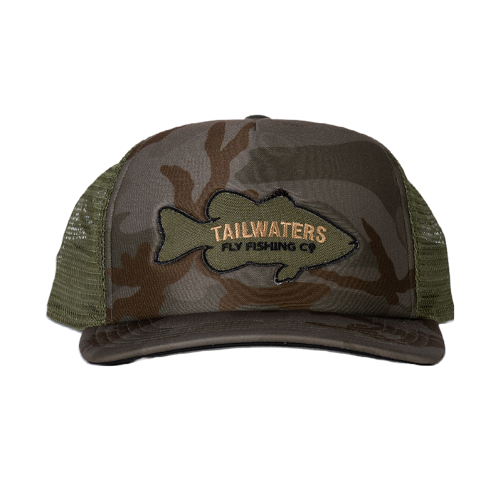 Tailwaters Fly Fishing Bass Logo Trucker Hat