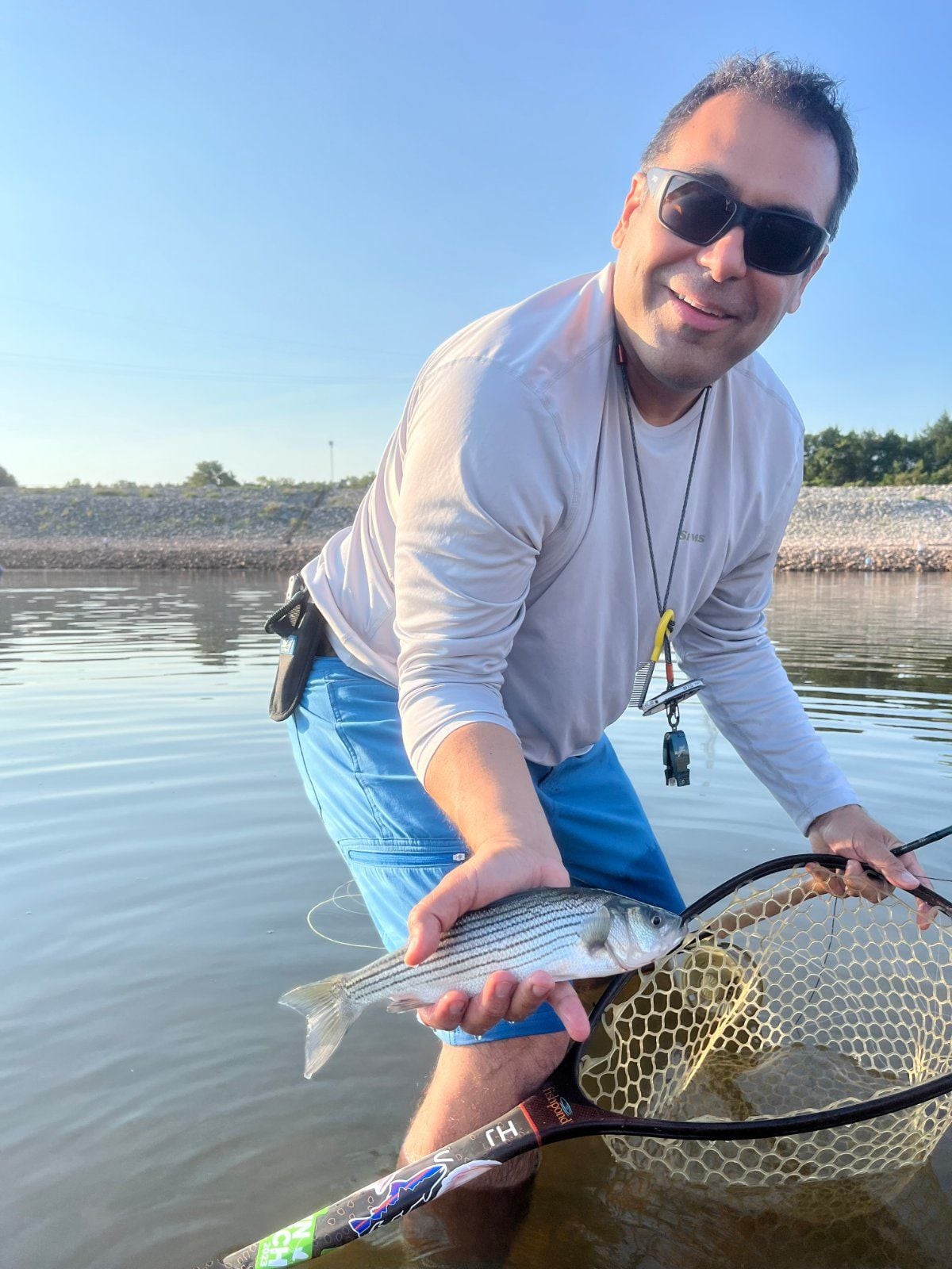 Striped Bass caught at Dennison, Texas
