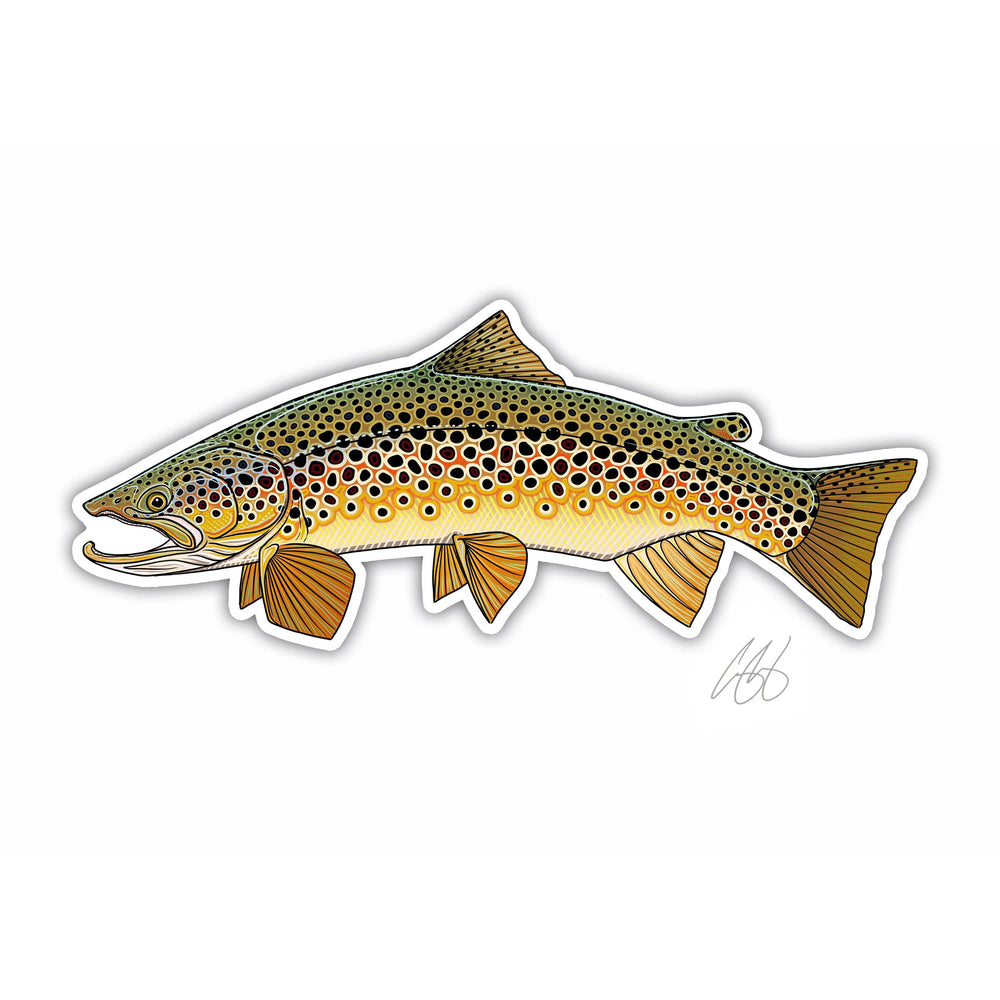 Casey Underwood Brown Trout Decal | Tailwaters Fly Fishing