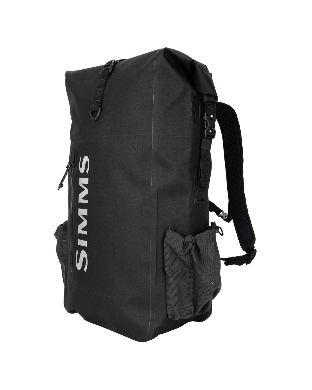 Simms Dry Creek Rolltop Backpack, Black, front view