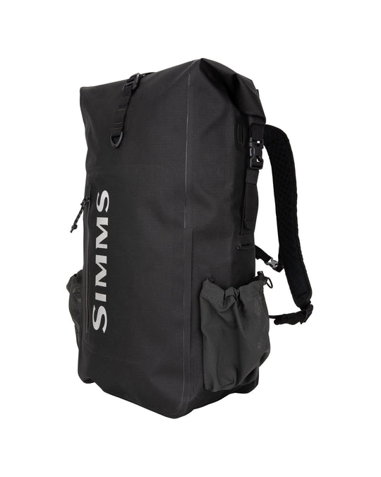 Simms Dry Creek Rolltop Backpack, Black, front view