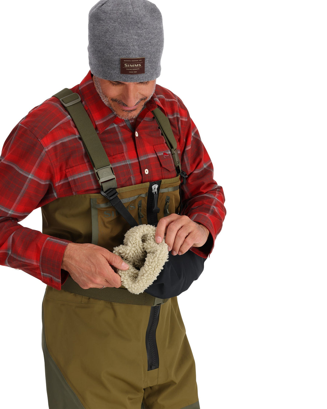 Simms Bulkley Hand Muff, worn, view 3