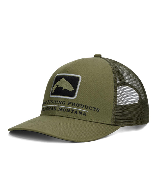 Simms Double Haul Icon Trucker, Loden, front view