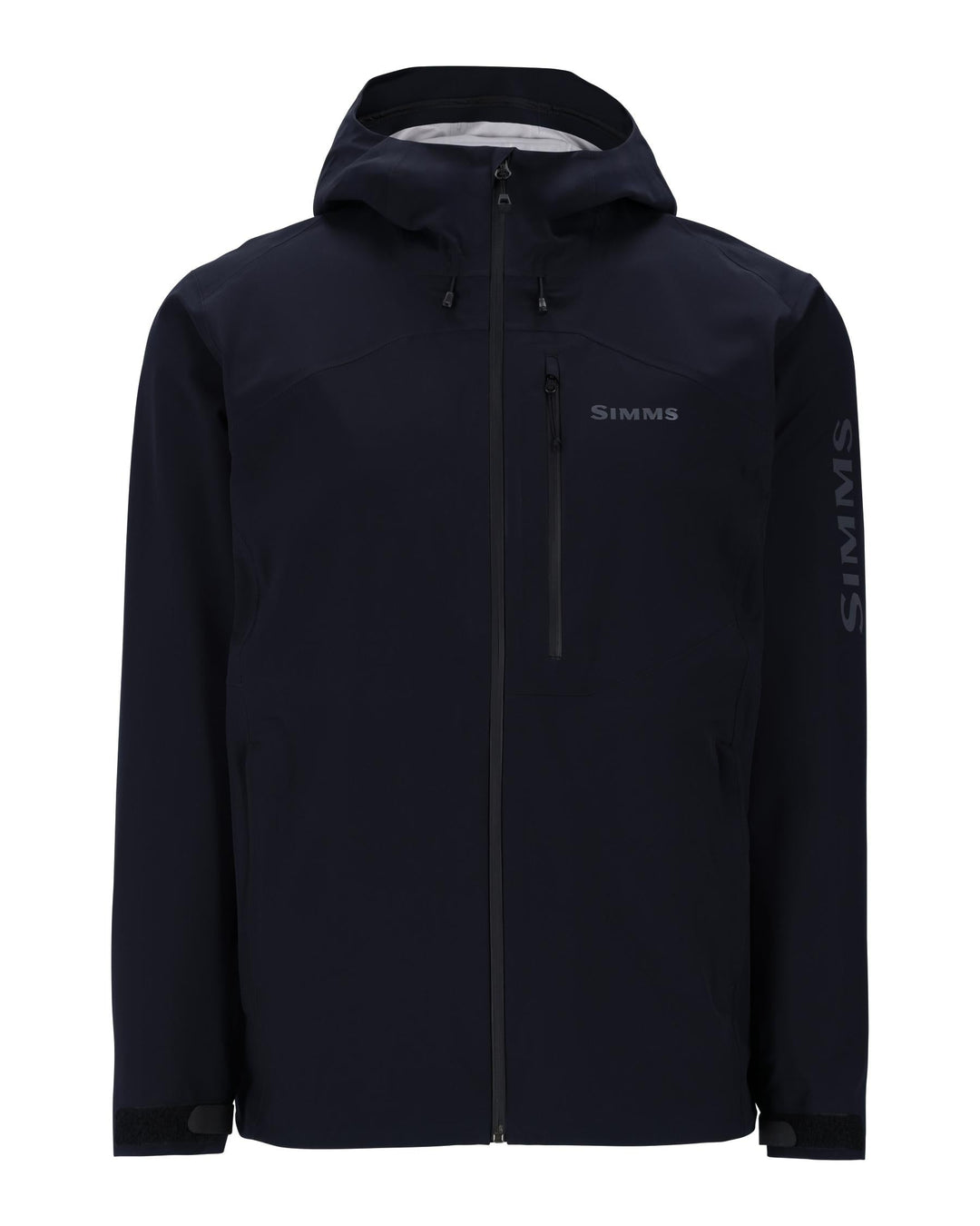 Simms Men's Vapor Elite Jacket, Black, front view