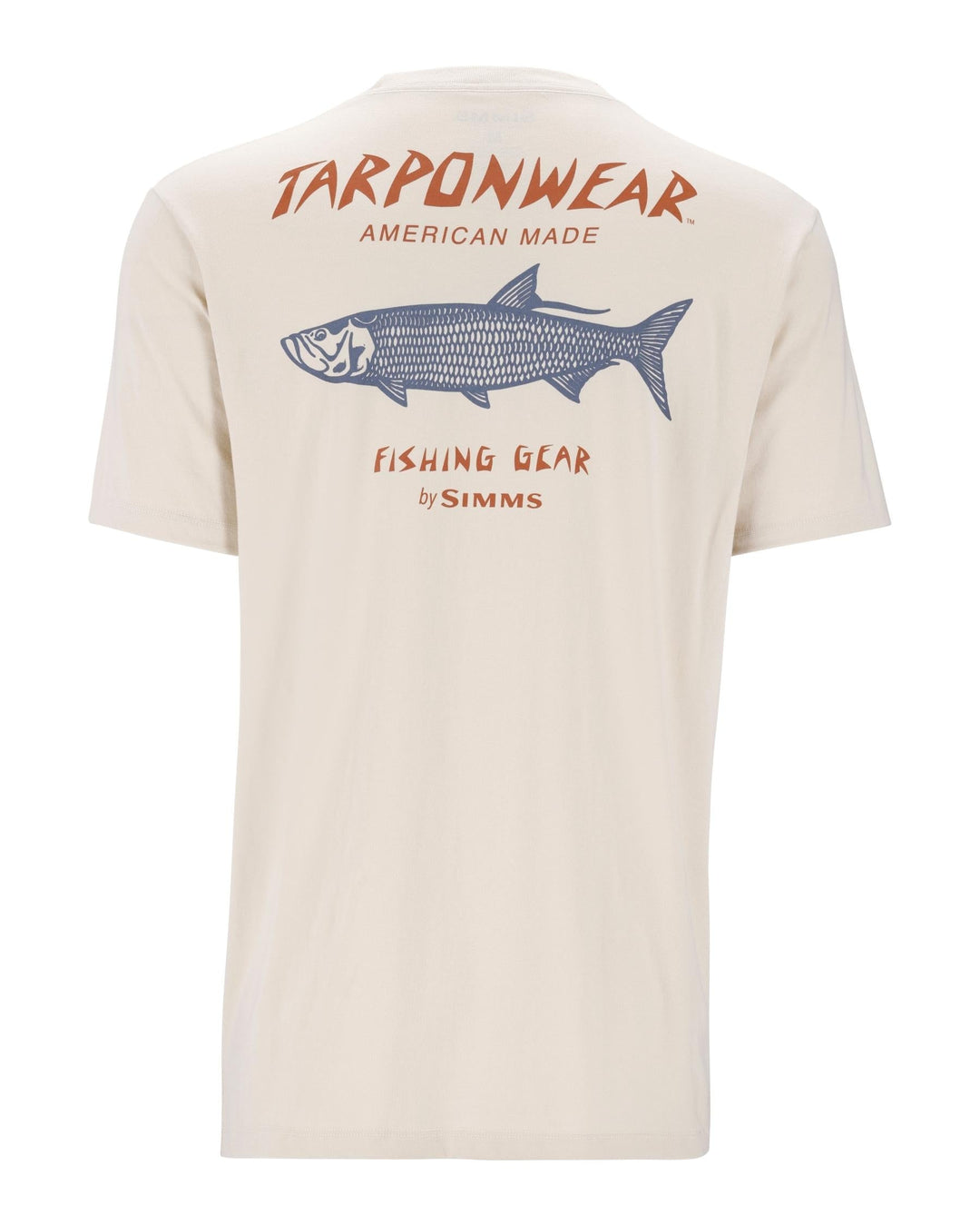 Simms Men's Tarponwear T-Shirt, Natural, back view