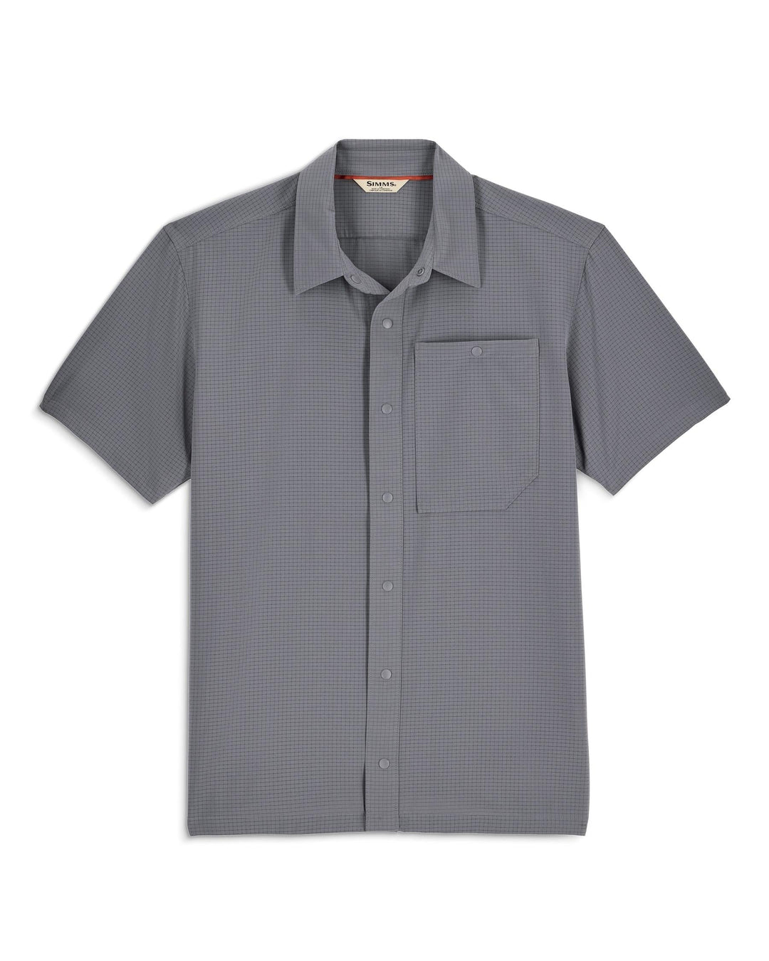 Simms Men's Tailout Air SS Shirt, Steel, front view