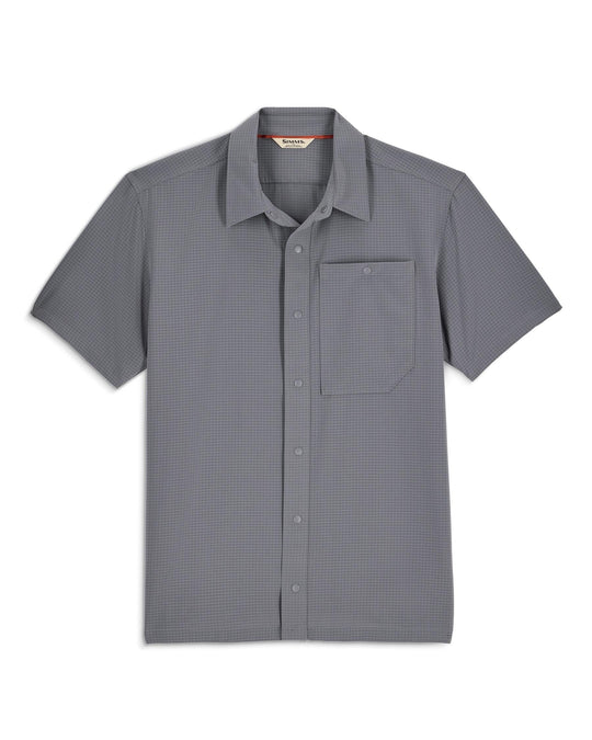 Simms Men's Tailout Air SS Shirt, Steel, front view