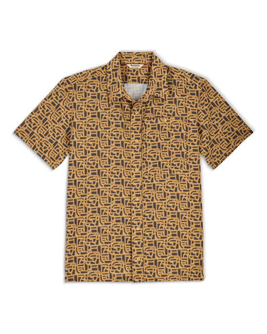Simms Men's Tailout Air SS Shirt, Block Sepia, front view