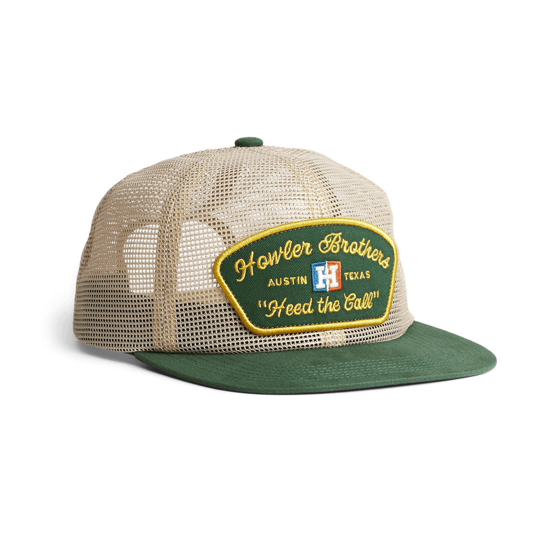 Howler Brothers Unstructured Snapback Hats  - Feedstore : Tan / Green | Tailwaters Fly Fishing