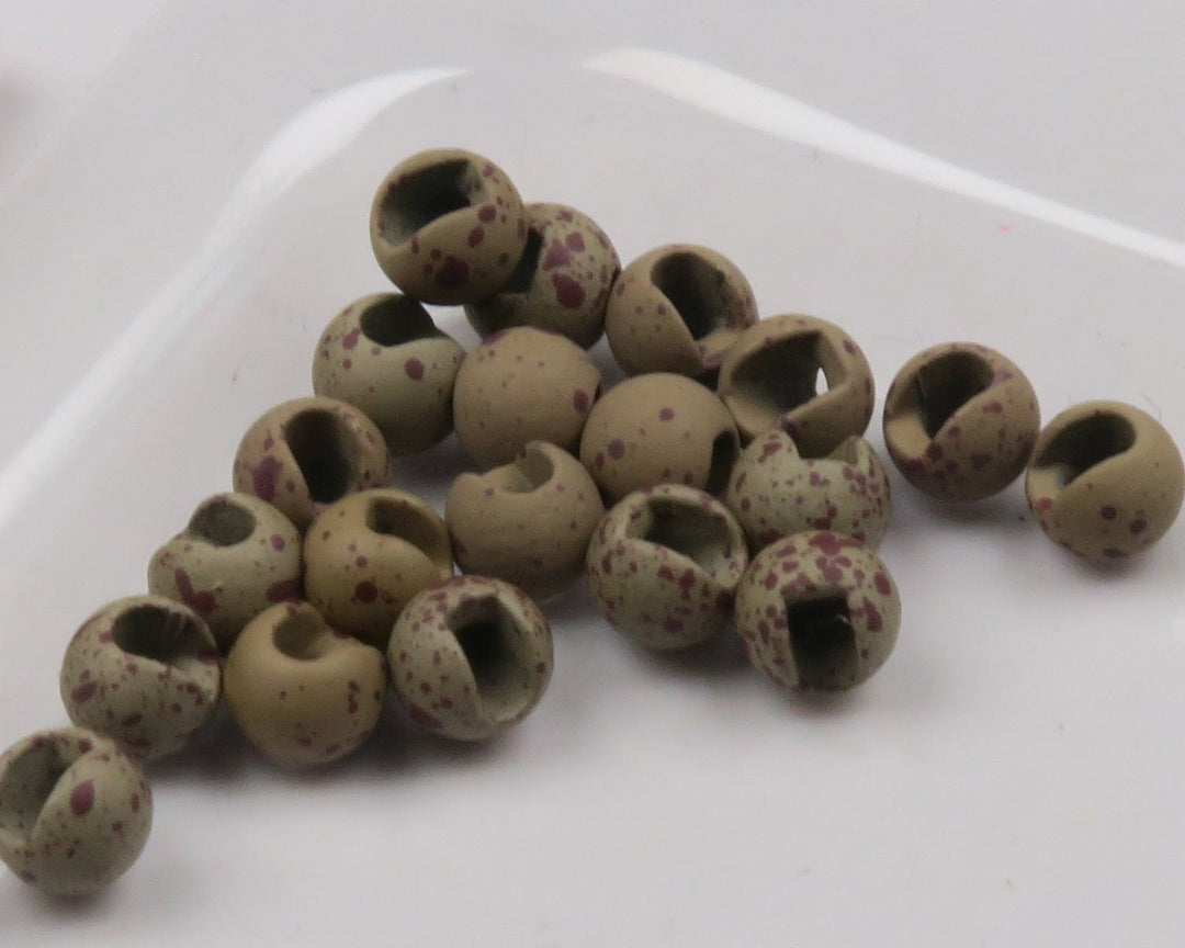 Hareline Mottled Tactical Slotted Tungsten Beads | Tailwaters Fly Fishing