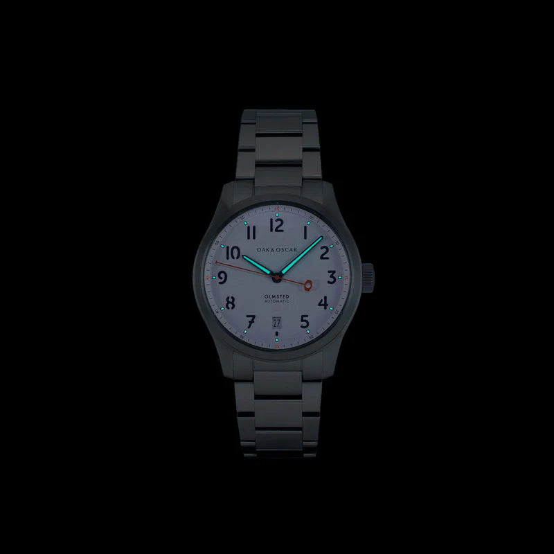 Oak & Oscar The Olmstead 38 - White Dial | Tailwaters Fly Fishing