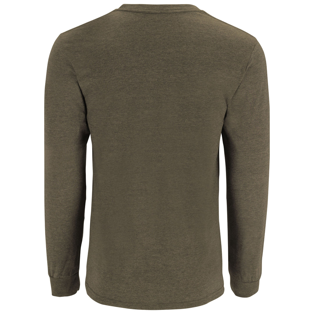 Simms Men's Logo LS T-Shirt Loden Heather Image 02
