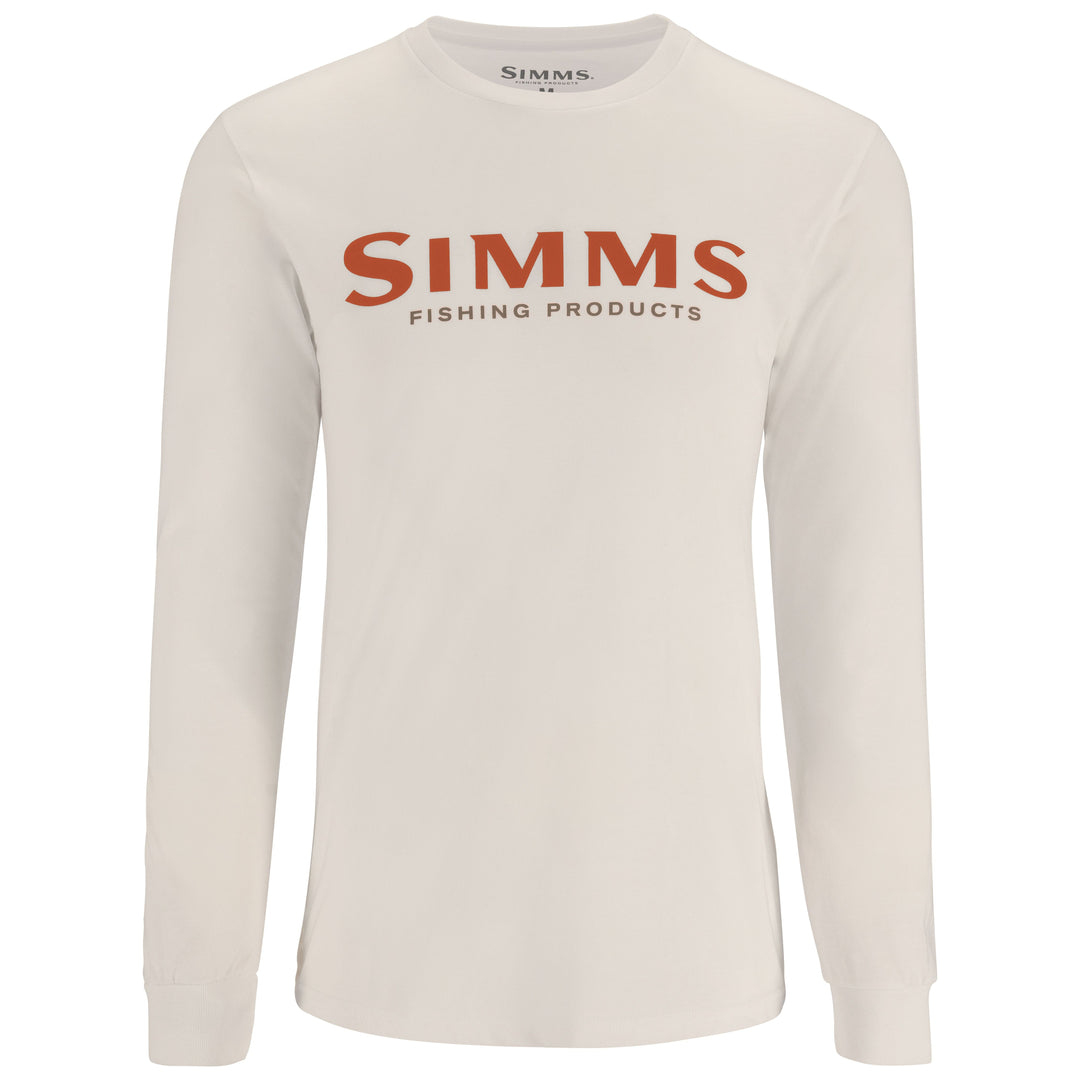 Simms Men's Logo LS T-Shirt Natural Image 01