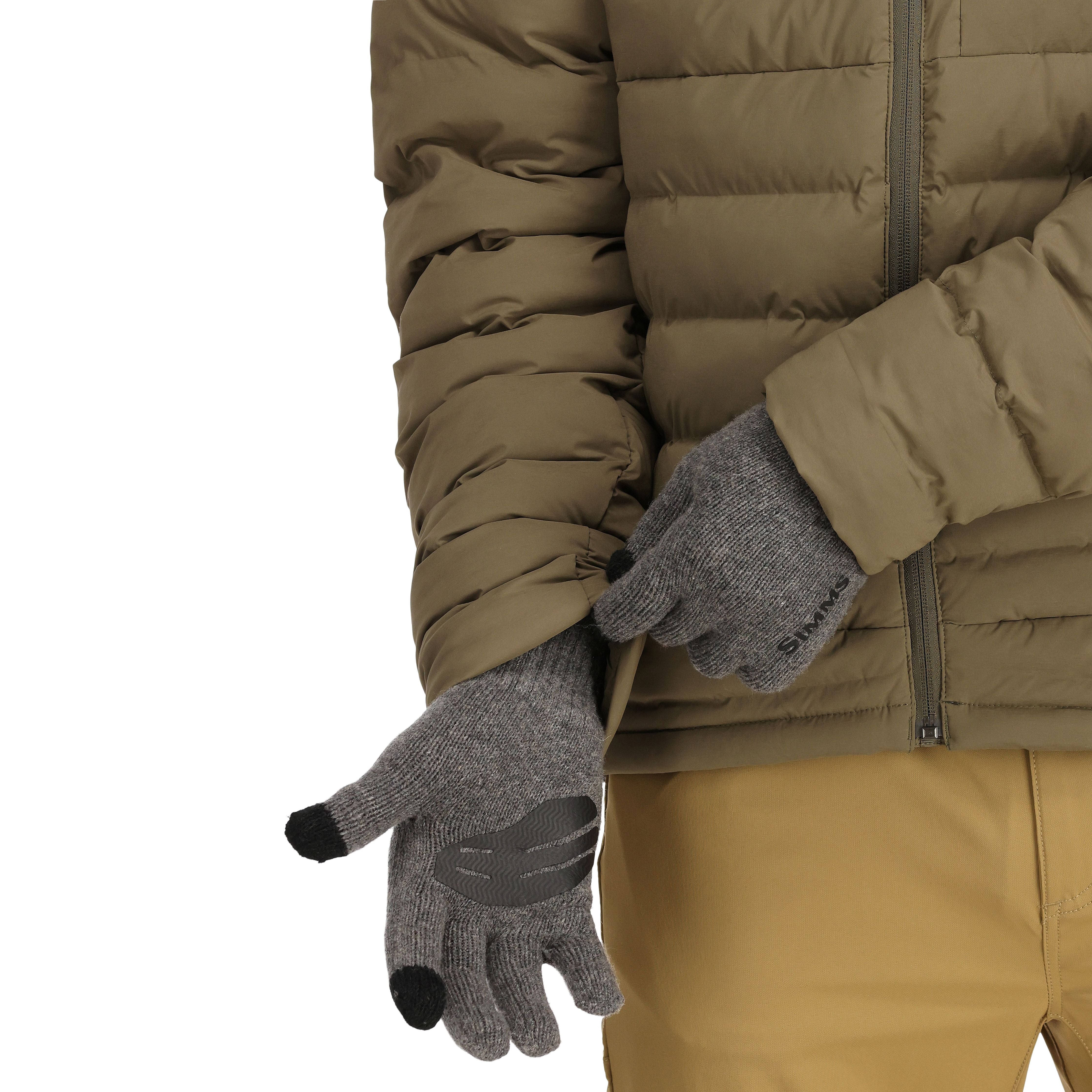 Simms Wool Full Finger Glove Steel Image 08