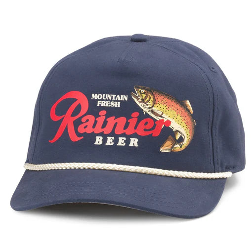 American Needle Canvas Cappy Hat - Rainier Beer, Center