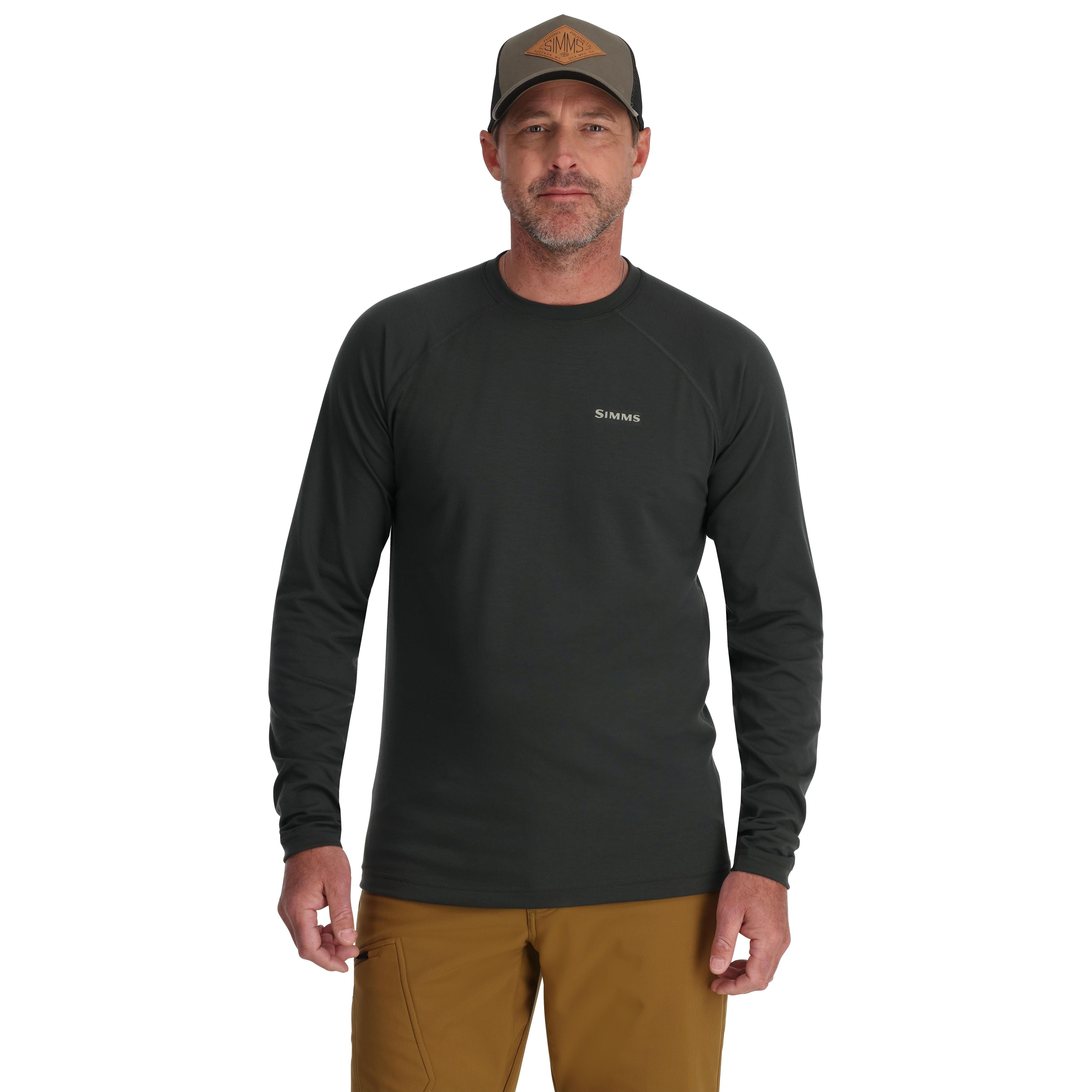 Simms Lightweight Baselayer Top Carbon Image 03