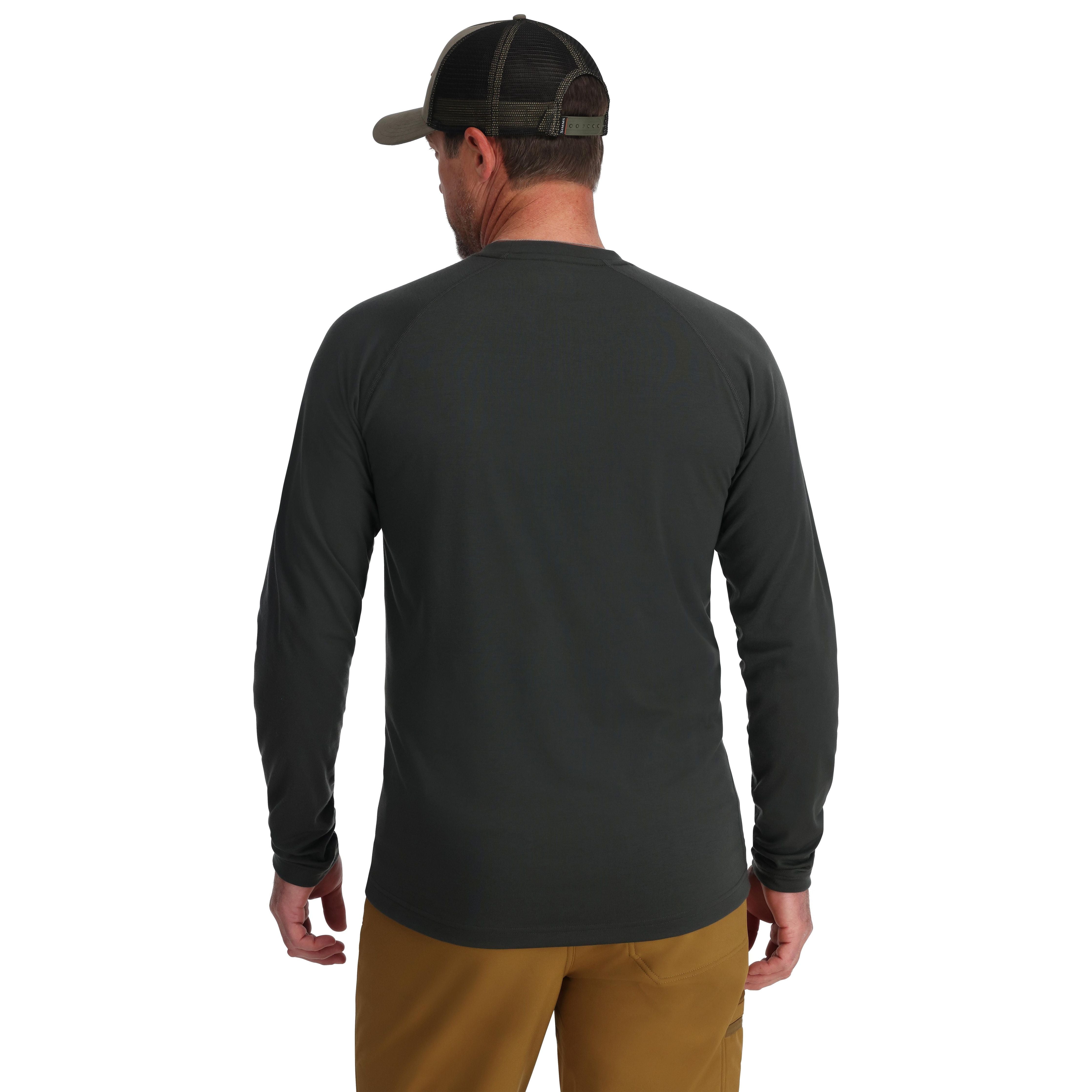 Simms Lightweight Baselayer Top Carbon Image 04