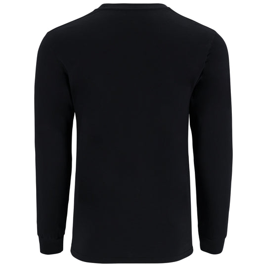 Simms Men's Logo LS T-Shirt Jet Black Image 02