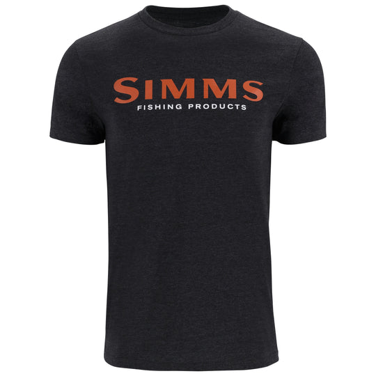 Simms Men's Logo T-Shirt Dark Gunmetal Heather Image 01