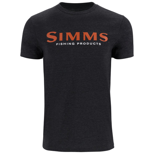 Simms Men's Logo T-Shirt Dark Gunmetal Heather Image 01