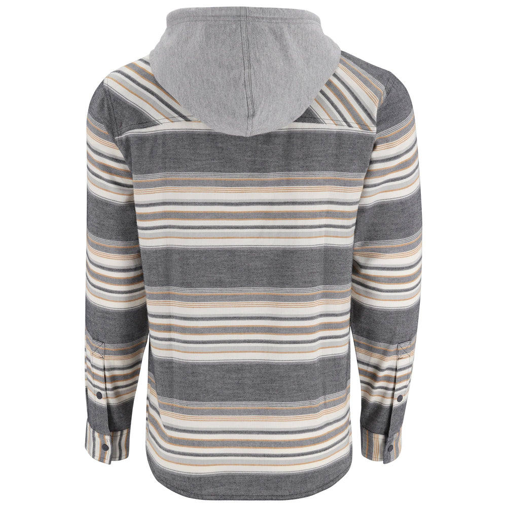 Simms Men's Santee Flannel Hoody Black/Slate Blanket Stripe Image 02