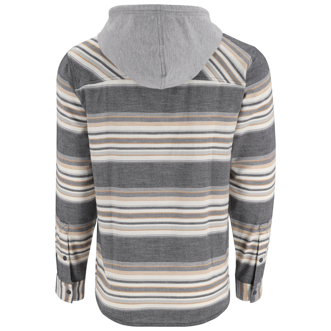 Simms Men's Santee Flannel Hoody Black/Slate Blanket Stripe Image 02
