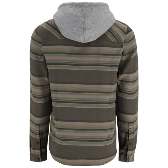 Simms Men's Santee Flannel Hoody Hickory/Dolomite Blanket Stripe Image 02