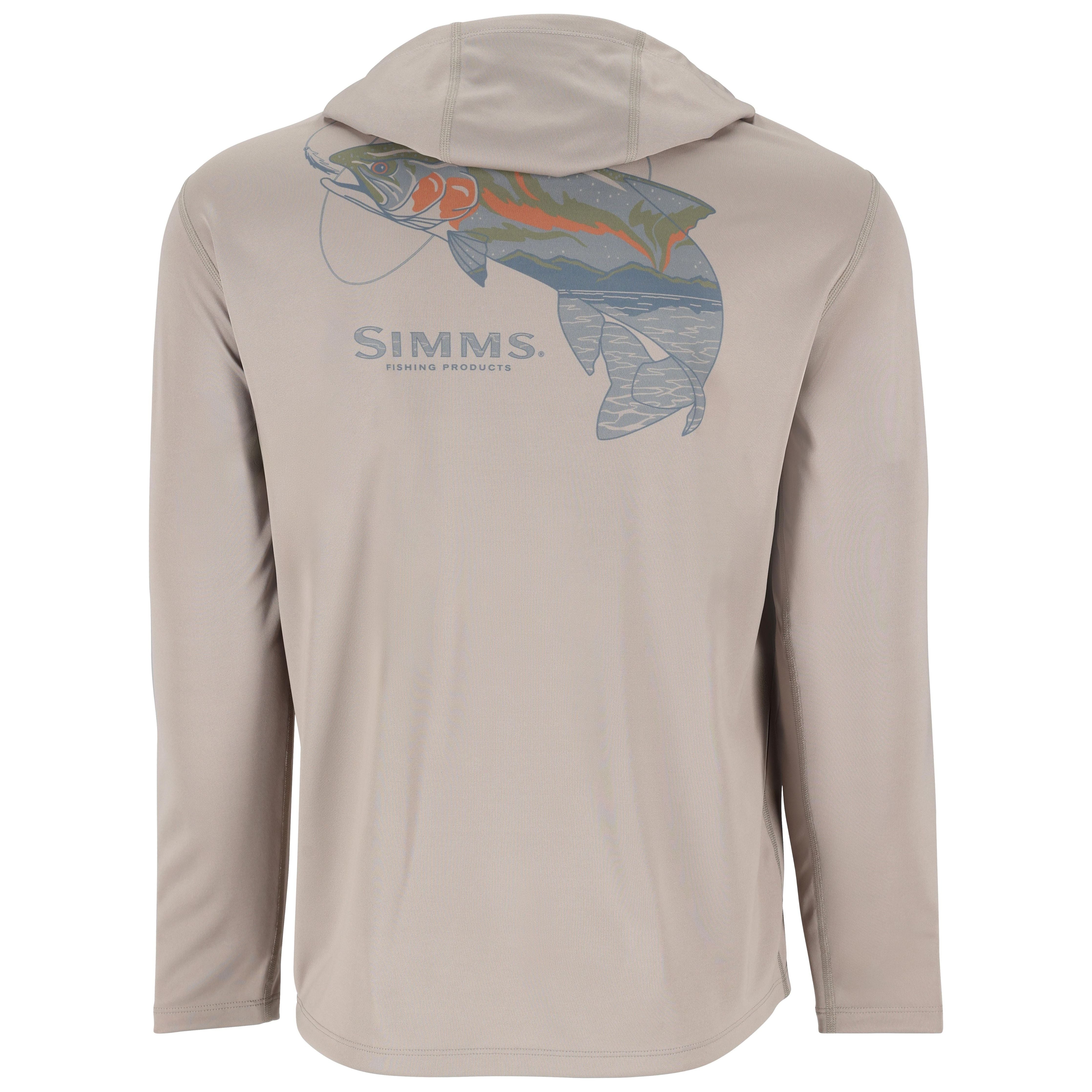 Simms Men's Tech Hoody - Artist Series Dolomite Trout Image 02