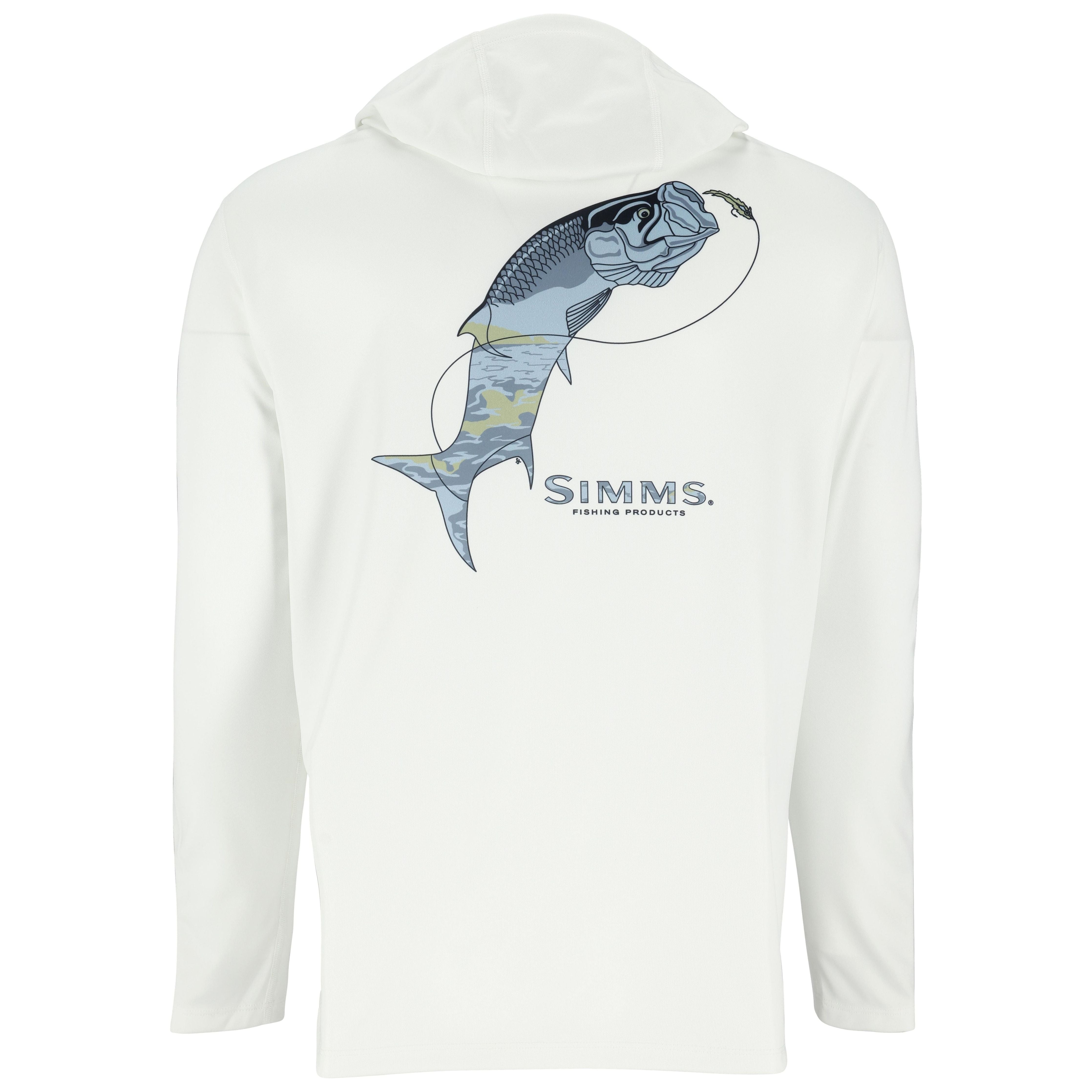 Simms Men's Tech Hoody - Artist Series White Tarpon Image 02