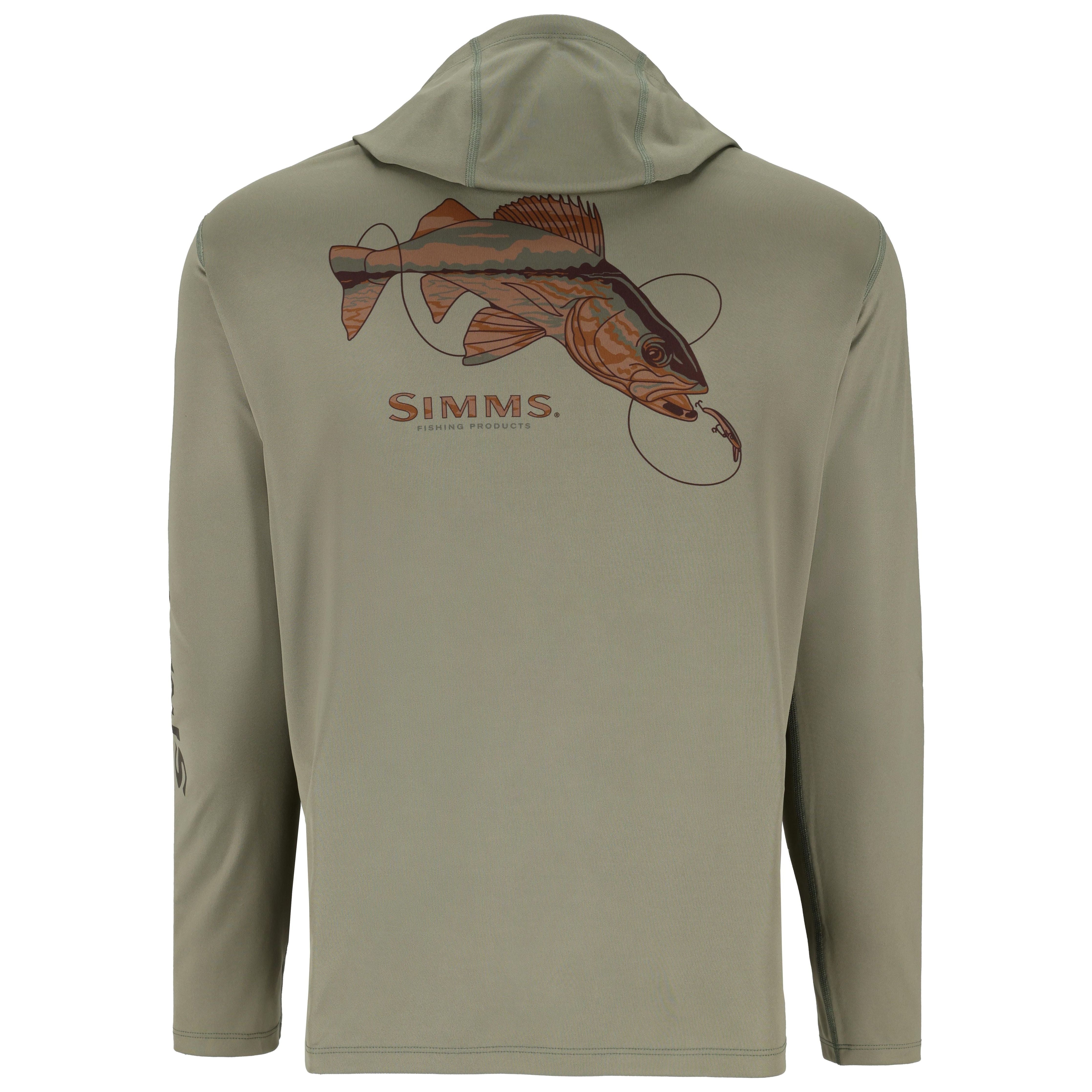 Simms Men's Tech Hoody - Artist Series Willow Walleye Image 02