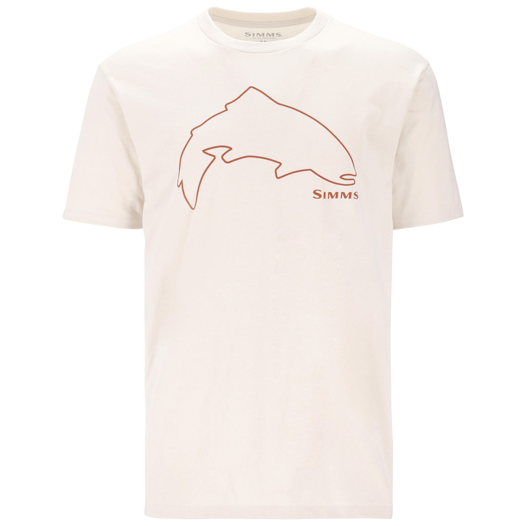 Simms Men's Trout Outline T-Shirt Natural Image 01