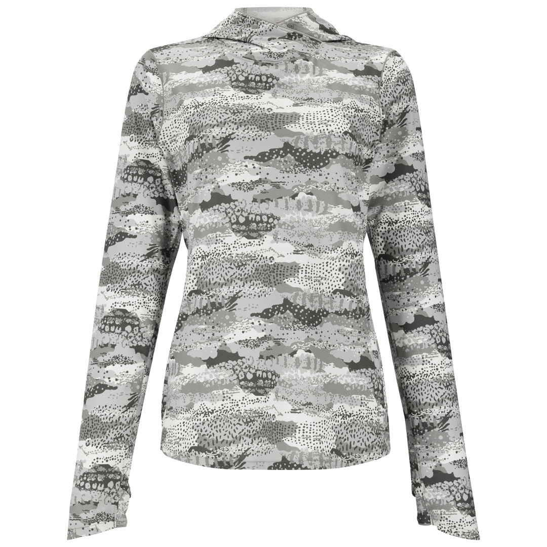 Simms Women's BugStopper SolarFlex Hoody Shroud Sterling Image 01