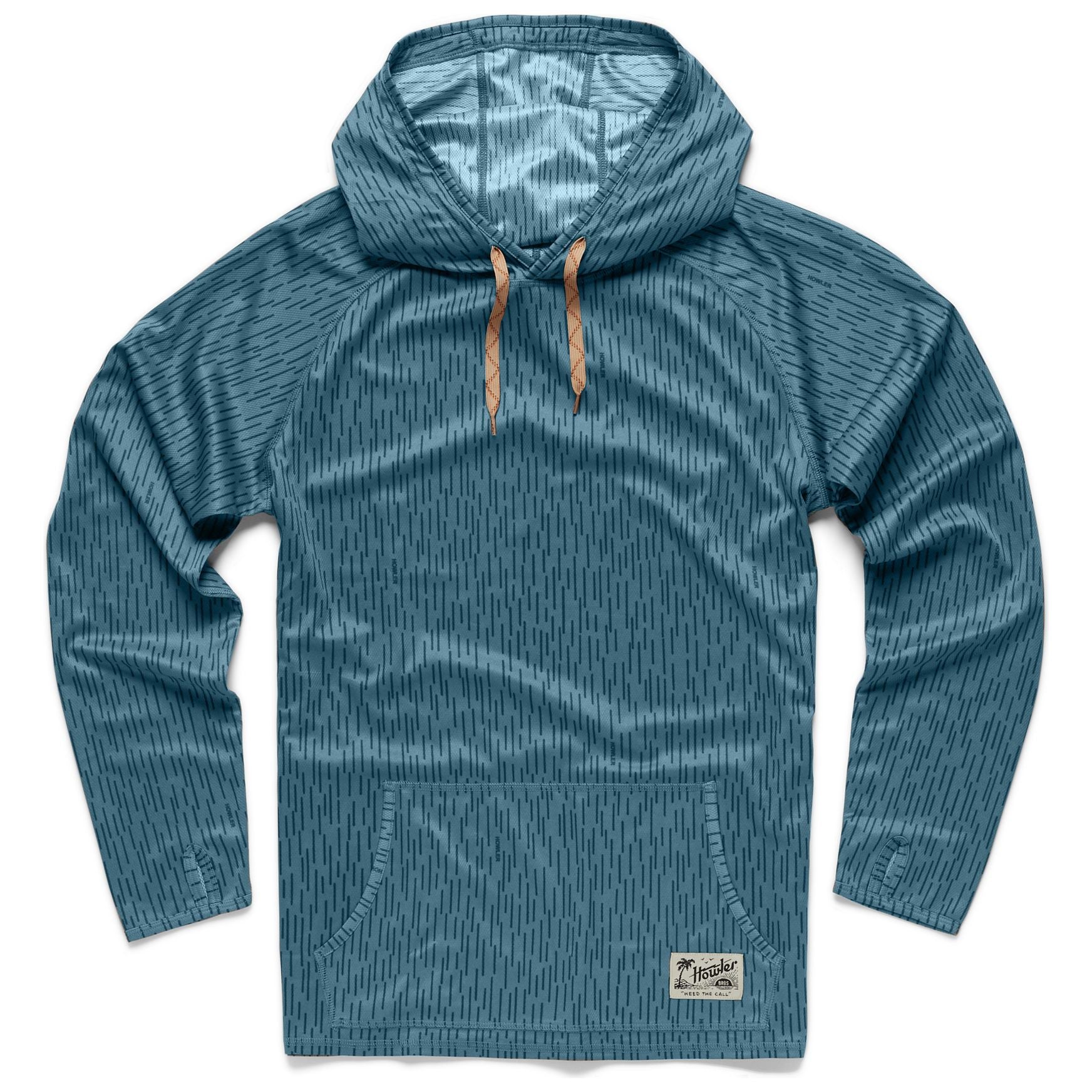 Howler Brothers Loggerhead Hoodie Deluge Camo Pacific Blue Image 01