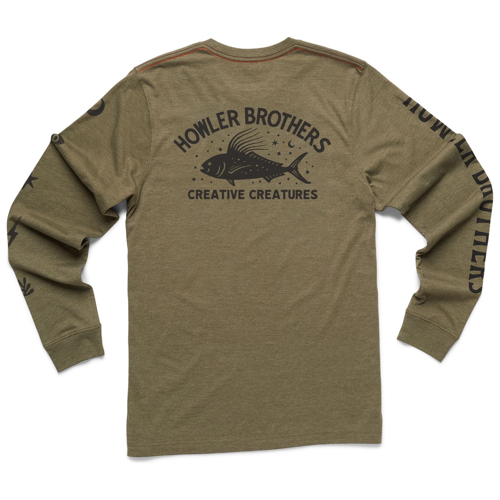 Howler Brothers Select Longsleeve T - Creative Creatures Roosterfish : Fatigue Heather Image 01