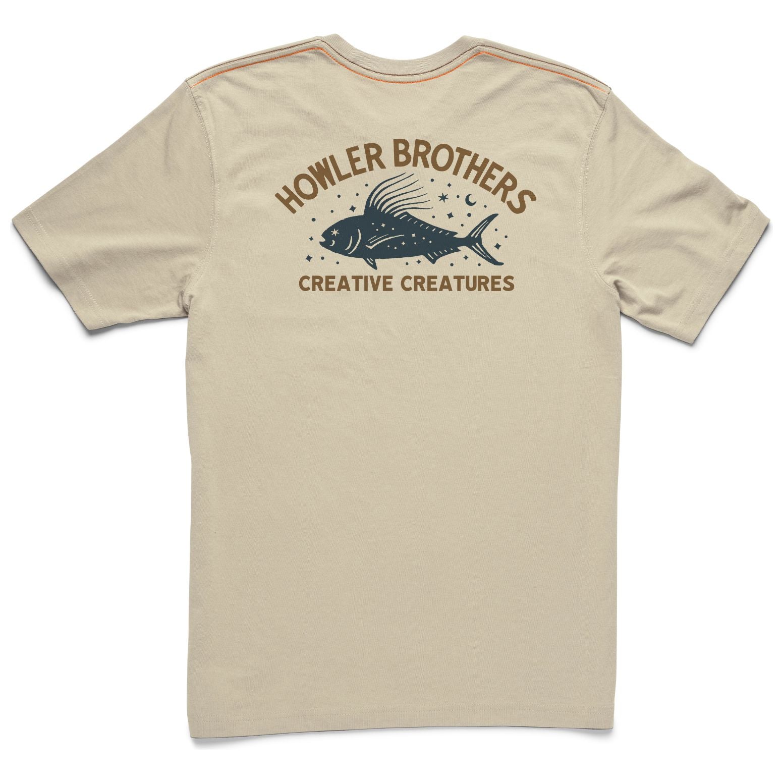 Howler Brothers Select Pocket T - Creative Creatures Roosterfish : Sand Heather Image 01