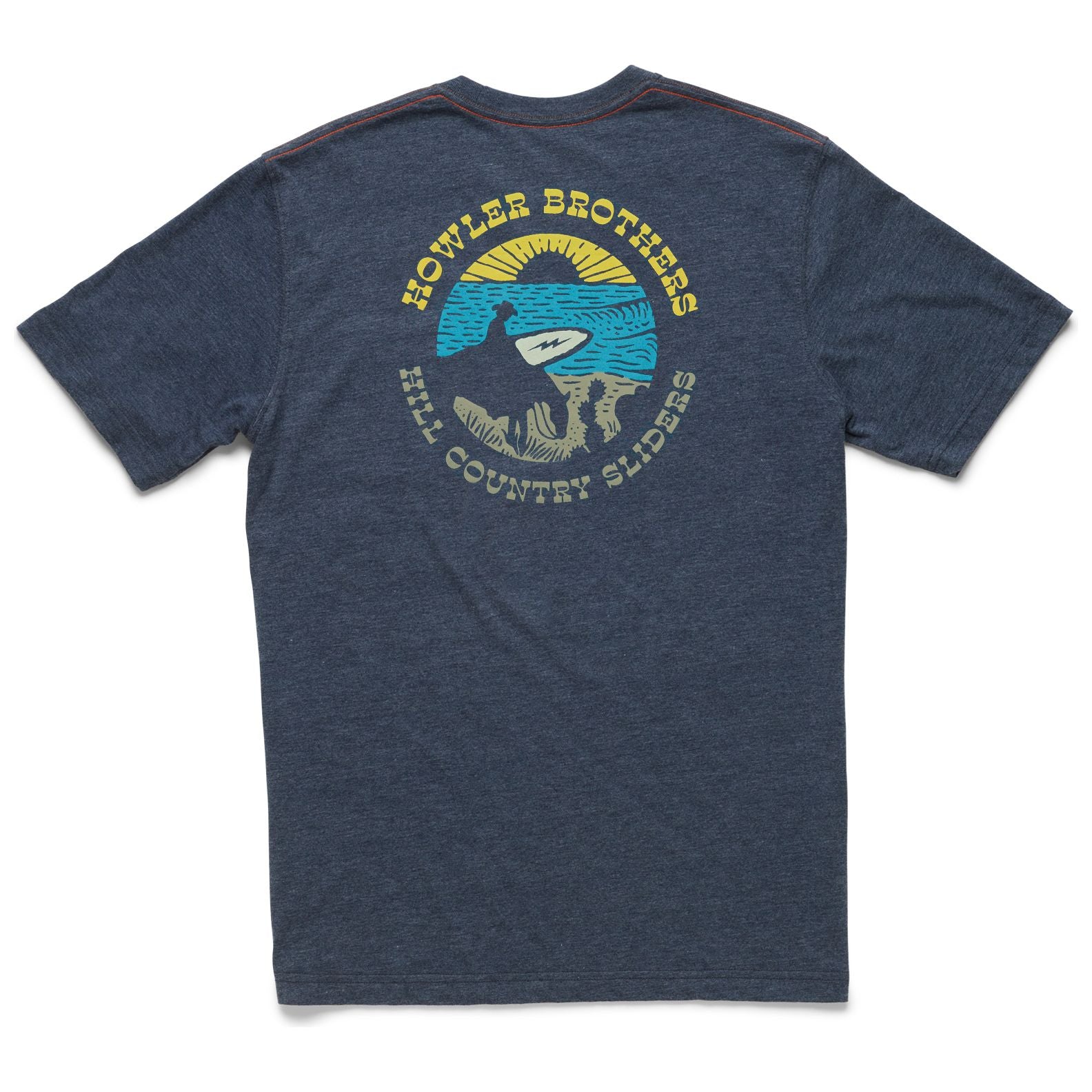 Howler Brothers Select Pocket T - Hill Country Sliders Crest : Key Largo Image 01