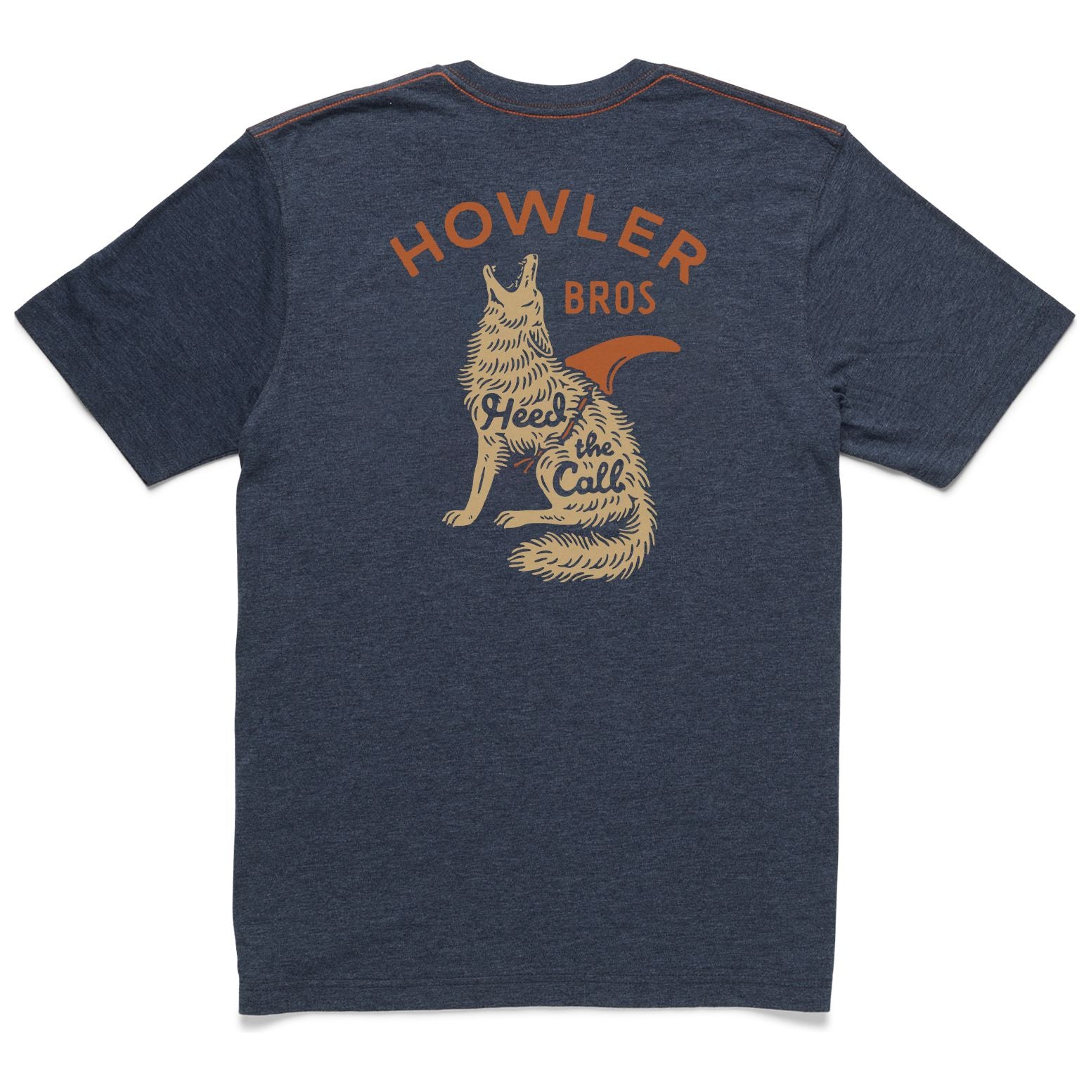 Howler Brothers Select Pocket T - Howler Coyote : Navy Heather Image 01