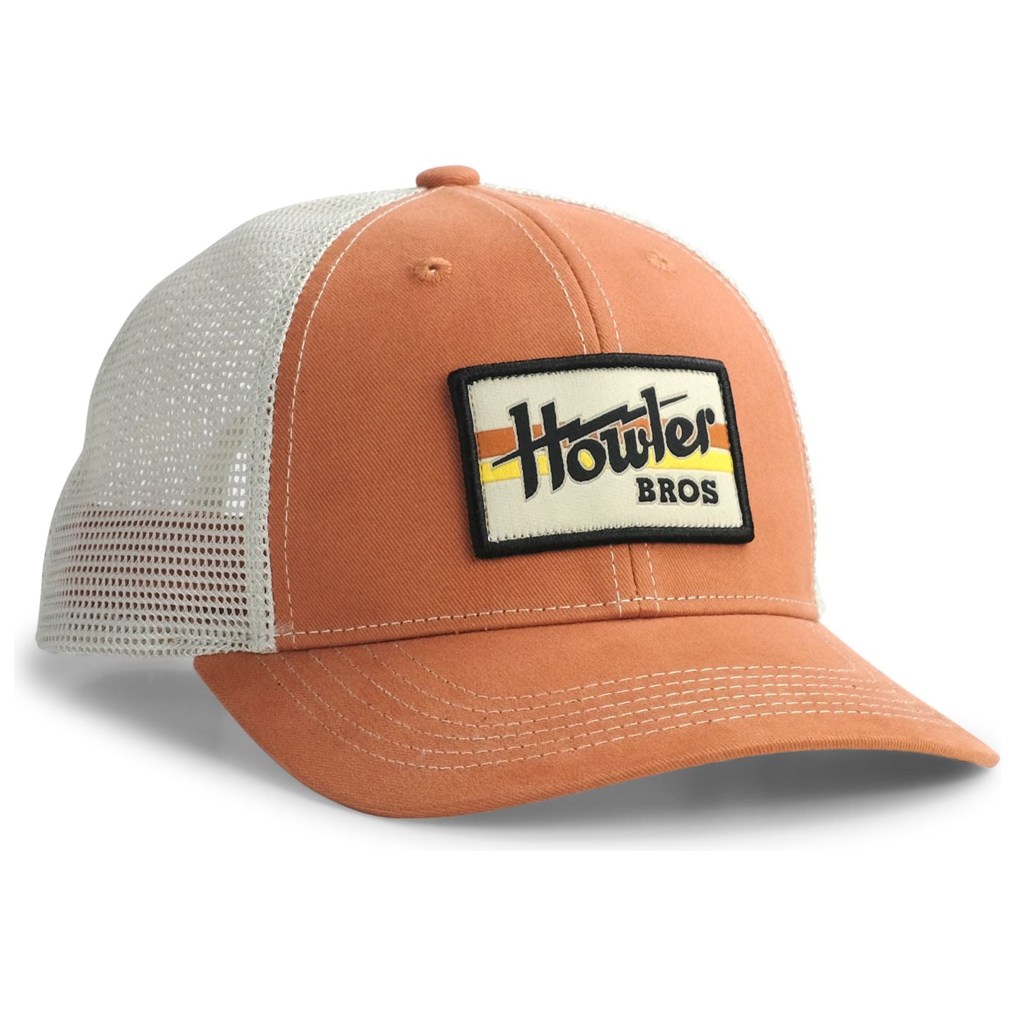 Howler Brothers Standard Hats: Howler Electric Stripe : Pumpkin/ Stone Image 01