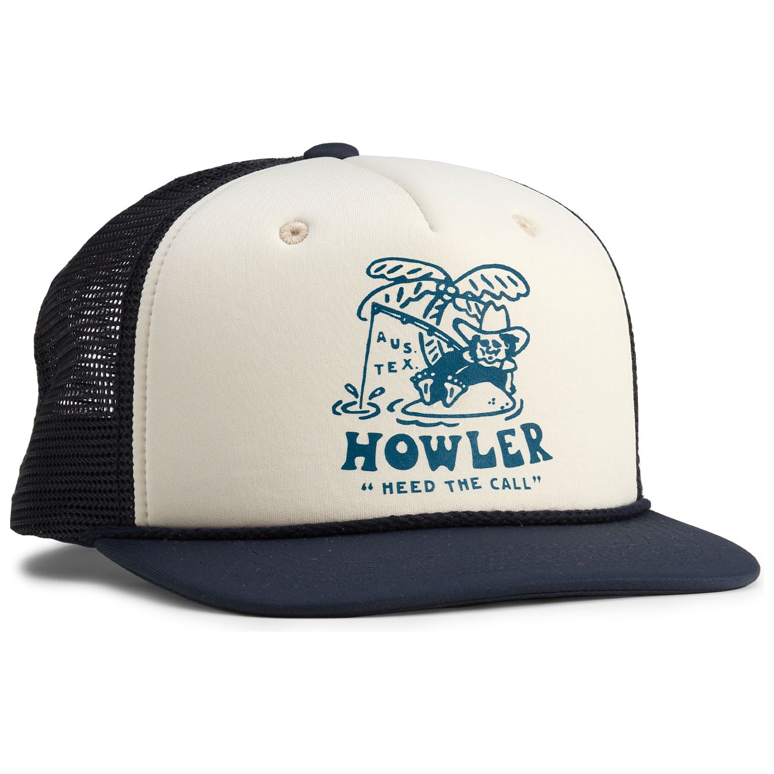 Howler Brothers Structured Snapback Hats: Island Time : Navy Poly Foam Image 01
