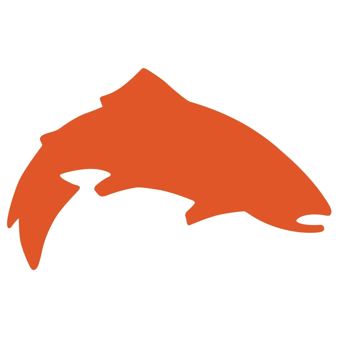 Simms Trout Icon Sticker - Small Orange Image 01