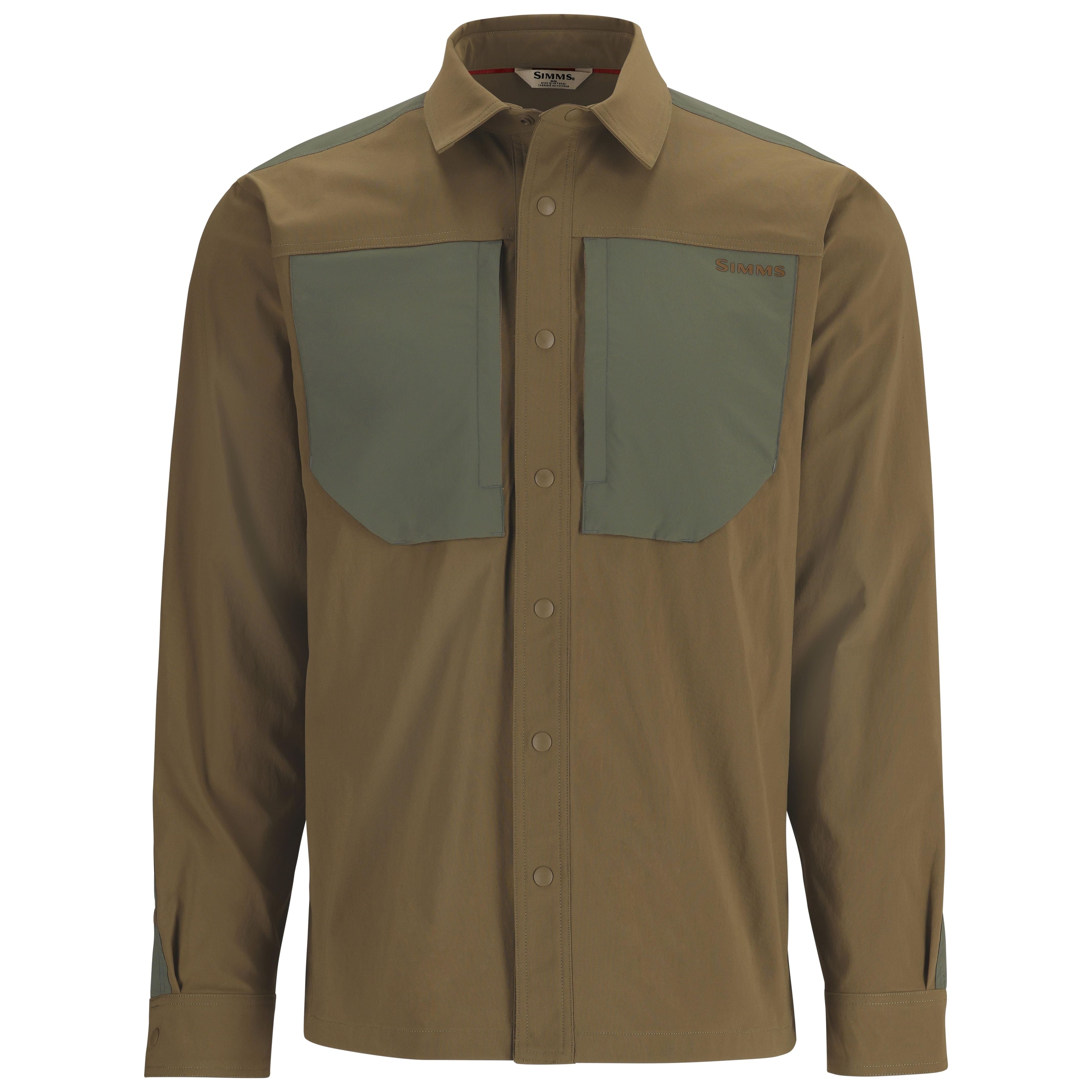 Simms Men's Confluence Shirt Driftwood / Loden Image 01