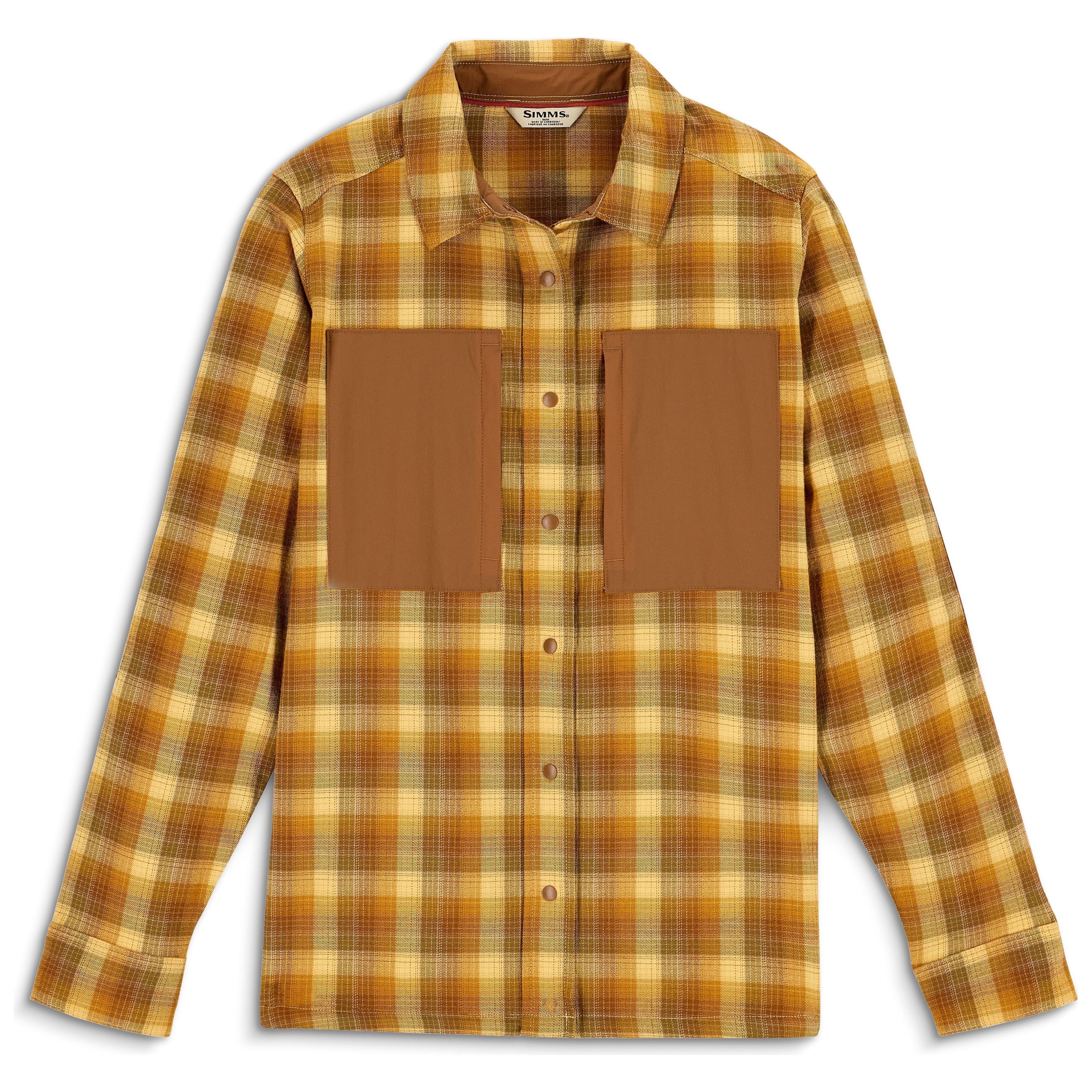 Simms Women's Guide Flannel Kennebec Plaid: Sandbar Image 01
