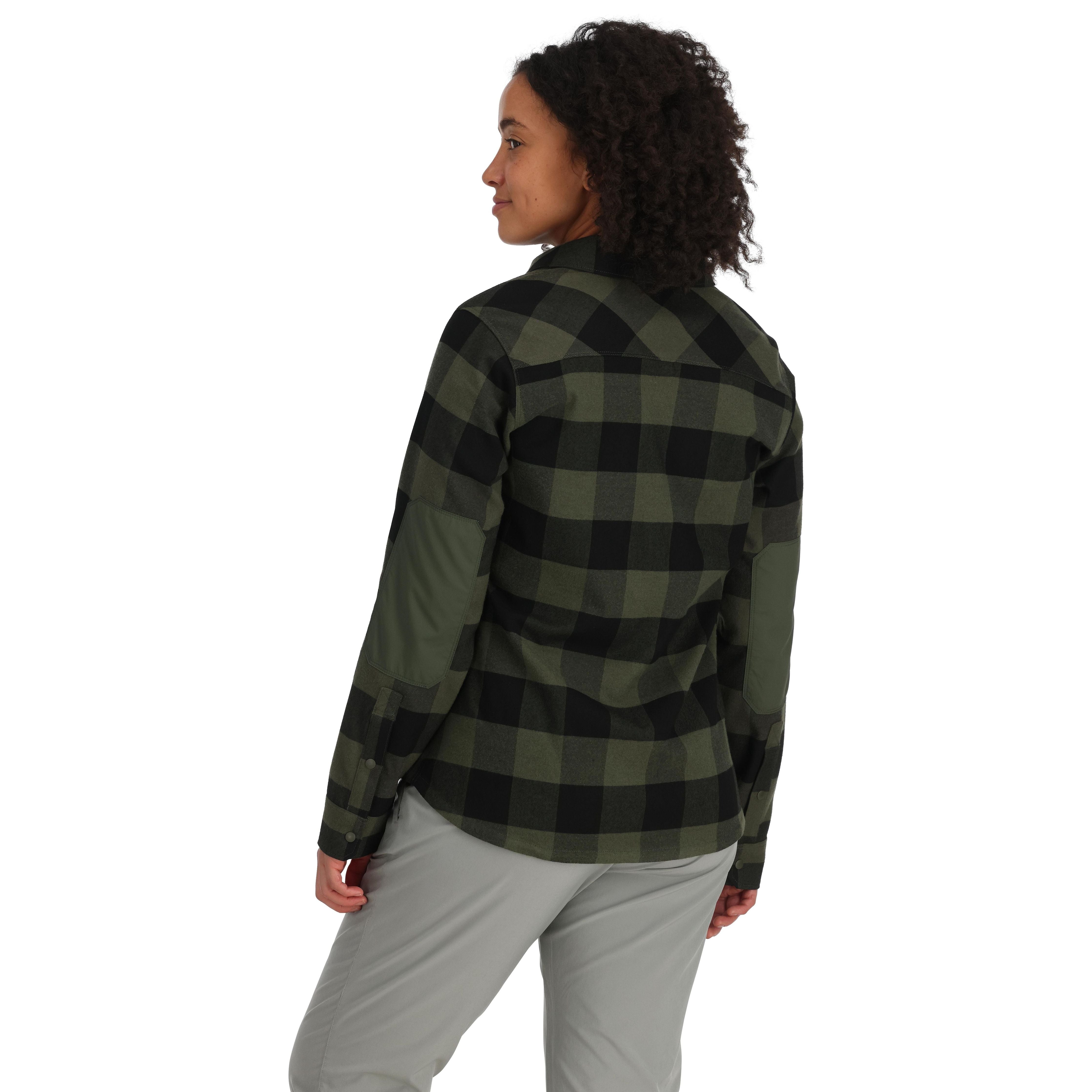 Simms Women's Guide Flannel Loden Buffalo Check Image 04