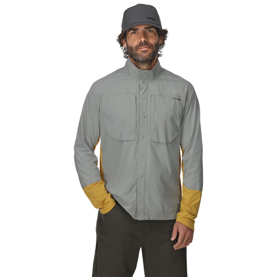 Simms Men's Latitude BiComp Shirt Cinder/Baltic Amber Image 02