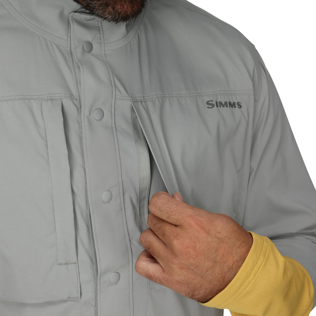 Simms Men's Latitude BiComp Shirt Cinder/Baltic Amber Image 04