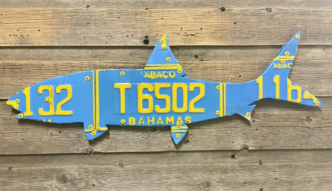 30" Bahamas Bonefish License Plate Art | Tailwaters Fly Fishing