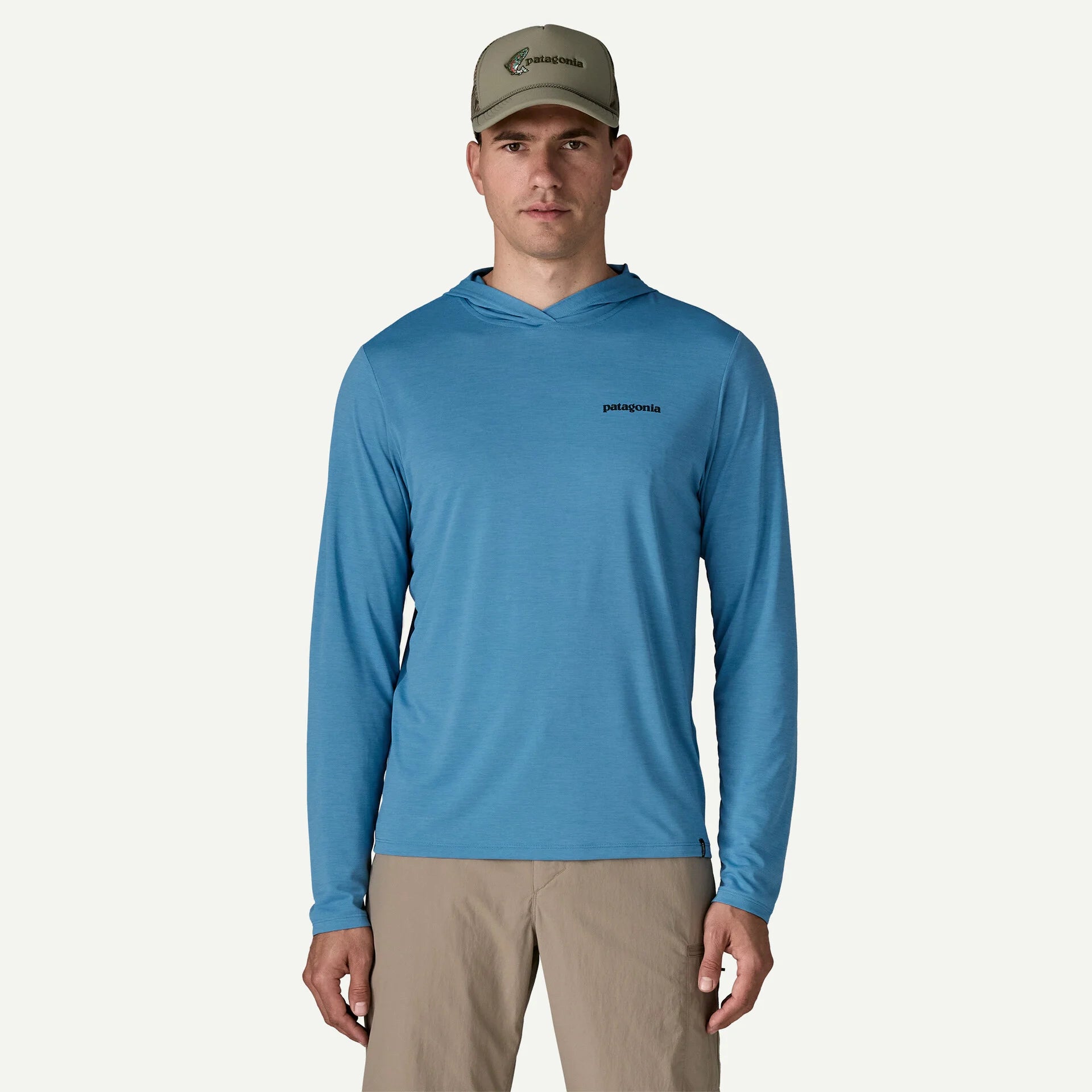 Patagonia Men's Capilene Cool Daily Hoody - Casting Logo | Tailwaters Fly Fishing