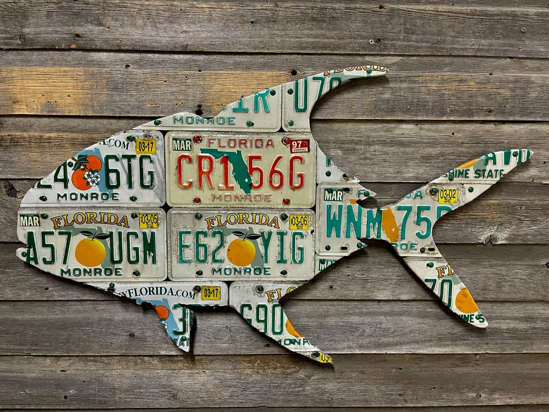 Florida Permit Orange License Plate Art | Tailwaters Fly Fishing
